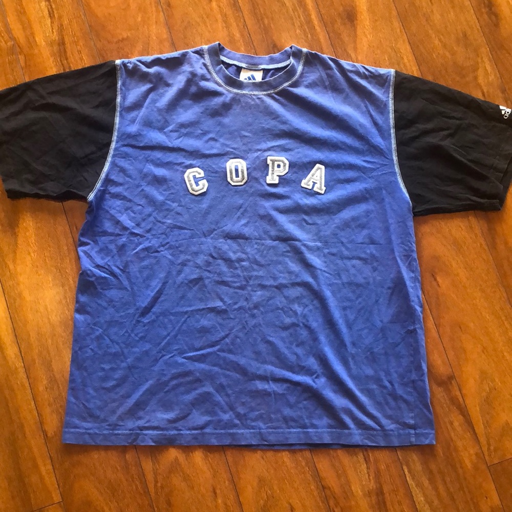 Vintage adidas soccer copa 2 tone shirt block